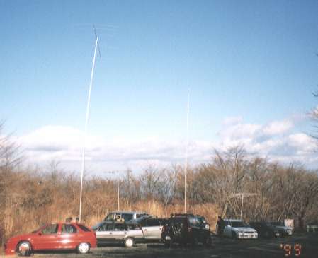 アンテナ設営の様子